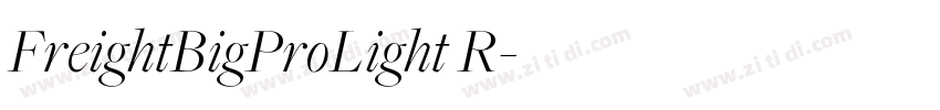 FreightBigProLight R字体转换